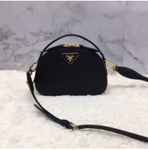 Prada Odette Saffiano leather bag Black