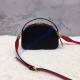 Prada Odette Saffiano leather bag Black Red