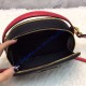 Prada Odette Saffiano leather bag Black Red