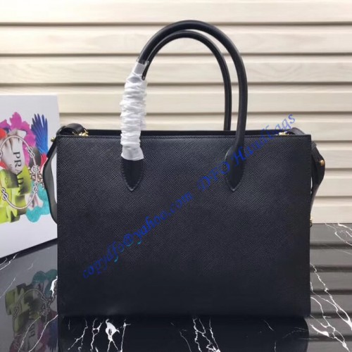 Prada Saffiano Leather Tote Large Black