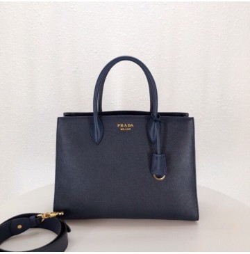 Prada Saffiano Leather Tote Large Sapphire Blue