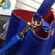 Prada Double Saffiano leather bag Royal Blue