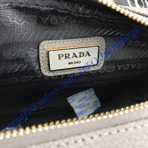 Prada Calf leather shoulder bag Gray