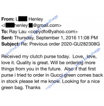 Testimonial from L. Henley on september 2016