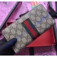 Gucci Web GG Supreme zip around wallet
