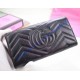 Gucci GG Marmont continental wallet in Black leather with a chevron design