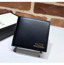 Leather Wallet With Gucci Logo Black