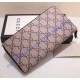 Gucci Kingsnake Print GG Supreme Zip Around Wallet with Black Leather Trim