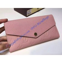 Louis Vuitton Sarah Wallet in Light Pink Monogram Empreinte Leather