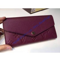 Louis Vuitton Sarah Wallet in Purple Monogram Empreinte Leather