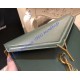 Saint Laurent Cassandra Chain Envelope Flap Bag in Green Leather