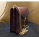 Saint Laurent Cassandra Chain Envelope Flap Bag in Wine Red Leather