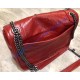 Saint Laurent Baby Niki Chain Bag in Crinkled and Quilted Red Leather