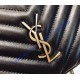 Saint Laurent Chevron Lou Belt Bag Black