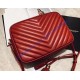Saint Laurent Lou Camera Bag in Red Matelasse Leather