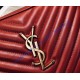 Saint Laurent Lou Camera Bag in Red Matelasse Leather
