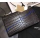 Saint Laurent Small Babylone Satchel in Black Crocodile Embossed leather