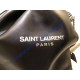 Saint Laurent Teddy Drawstring Bag in Black Smooth Leather