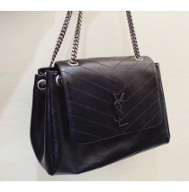 Saint Laurent Medium Nolita Bag in Black Vintage Leather