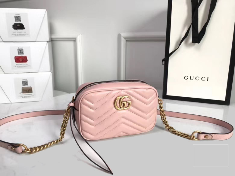 Gucci GG Marmont Matelasse Mini Bag GU448065A-pink – LuxTime DFO Handbags
