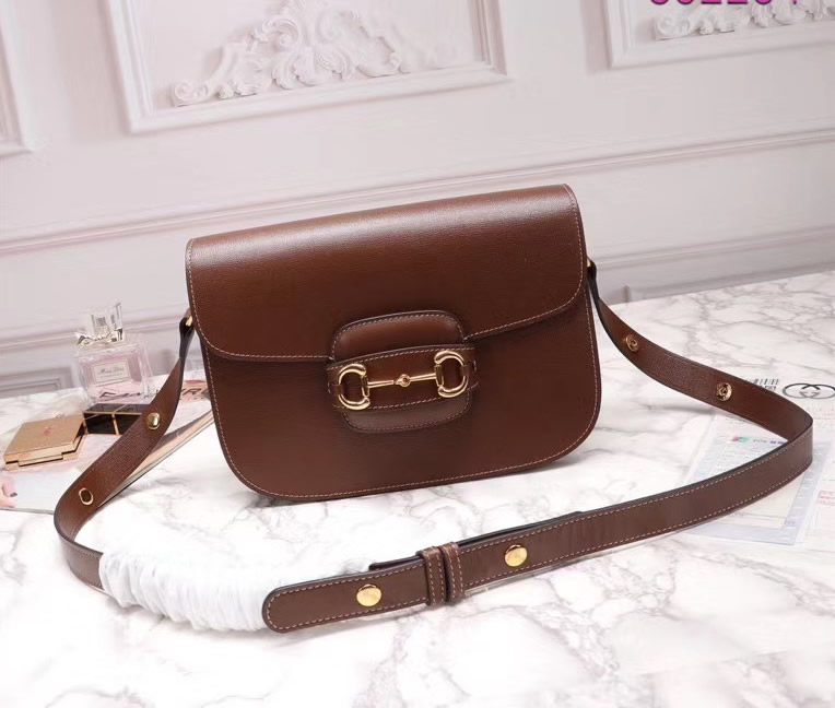Gucci Leather Horsebit 1955 shoulder bag GU602204Lbrown LuxTime DFO