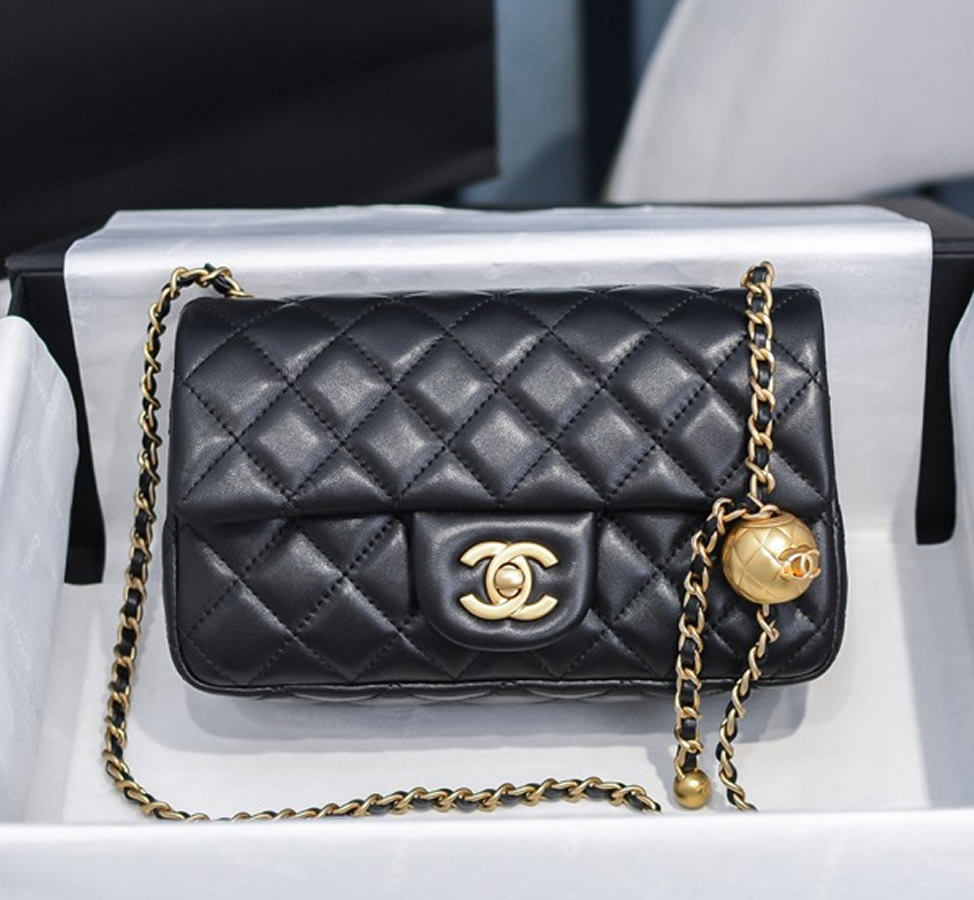 Chanel Mini Quilted Rectangular Bag in Lambskin C1787-black – LuxTime ...