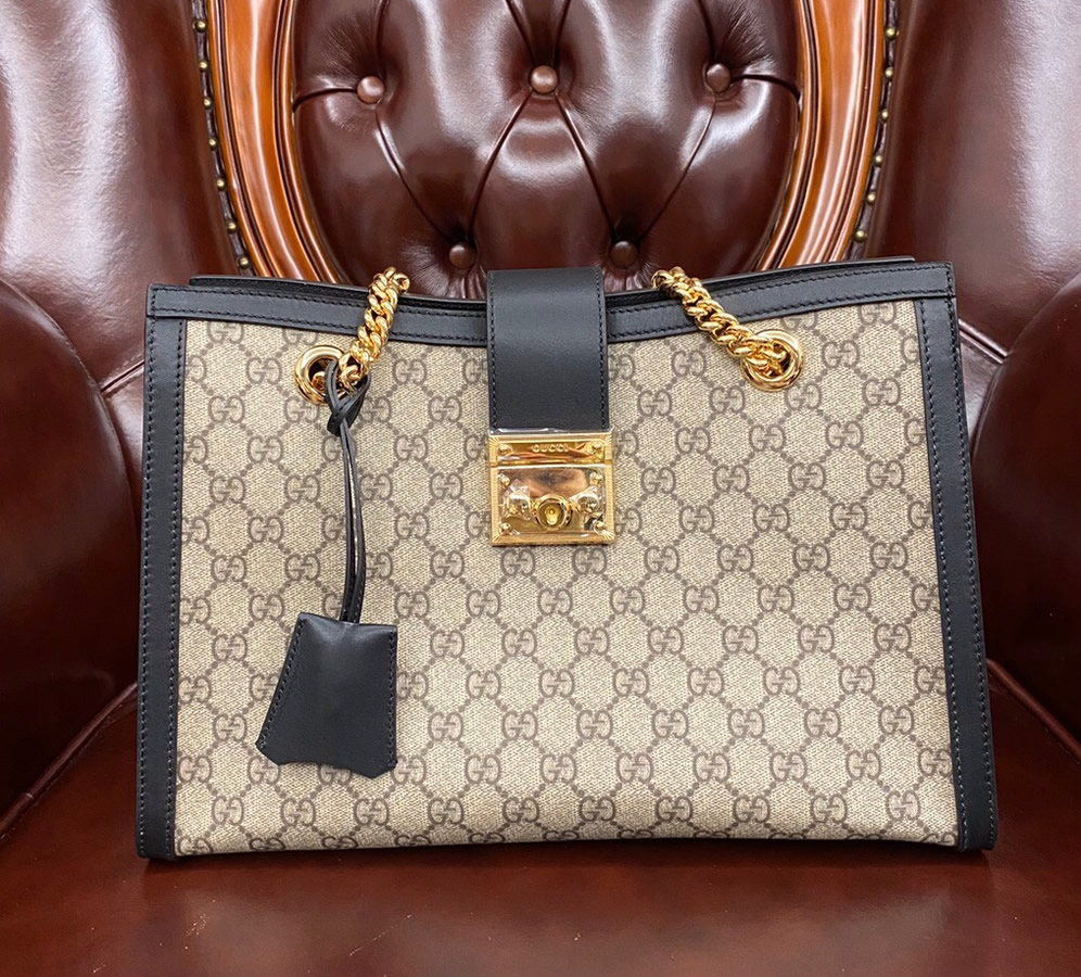 Gucci Padlock medium GG shoulder bag GU479197black LuxTime DFO Handbags