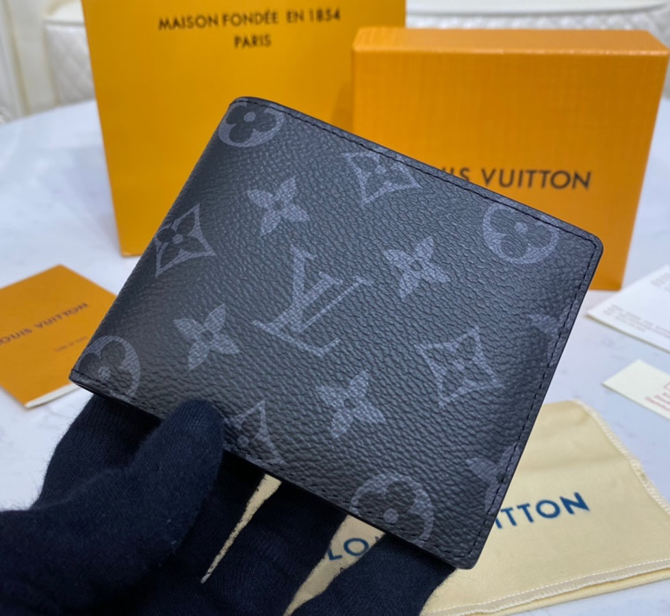 Louis Vuitton Monogram Eclipse Multiple Wallet M60895black LuxTime