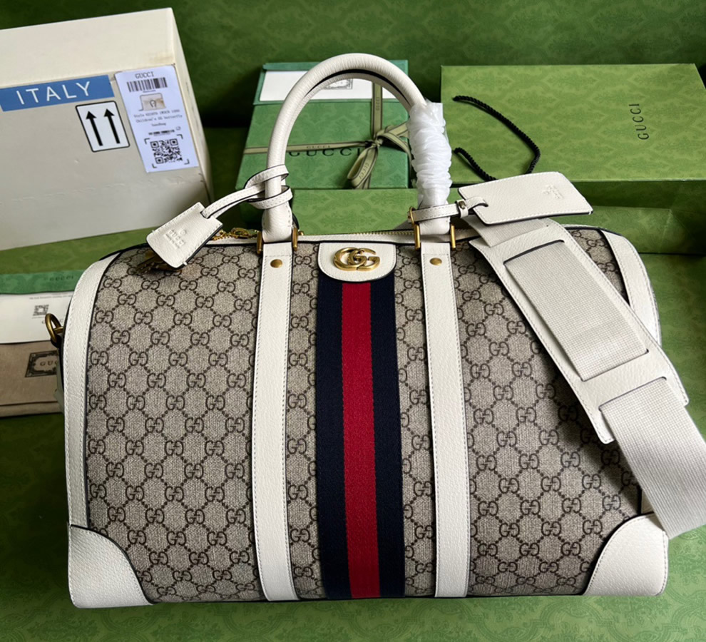 Gucci Savoy Small Duffle Bag GU681295CAwhite LuxTime DFO Handbags
